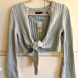 Kendall & Kylie Light Blue Ribbed Sweater